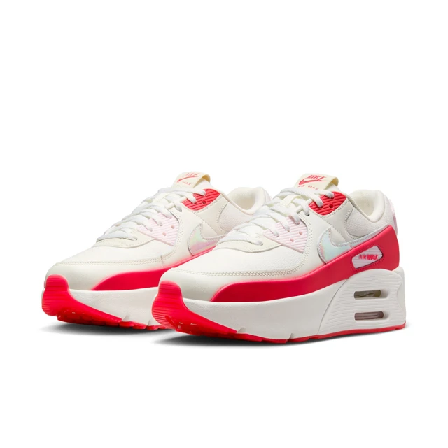 NIKE 耐吉 慢跑鞋 女鞋 運動鞋 緩震 氣墊 AIR MAX 90 LV8 白粉 HF5073-133