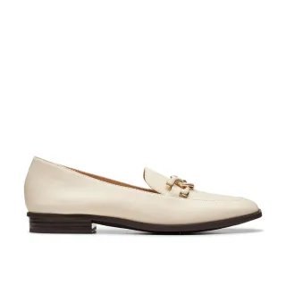 【Clarks】女鞋 Sarafyna Rae 金屬飾釦微方頭樂福鞋(CLF77362D)