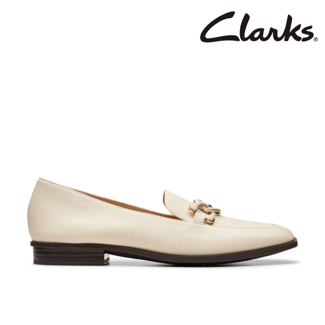 Clarks 女鞋 Sarafyna Rae 金屬飾釦微方頭樂福鞋(CLF77362D)