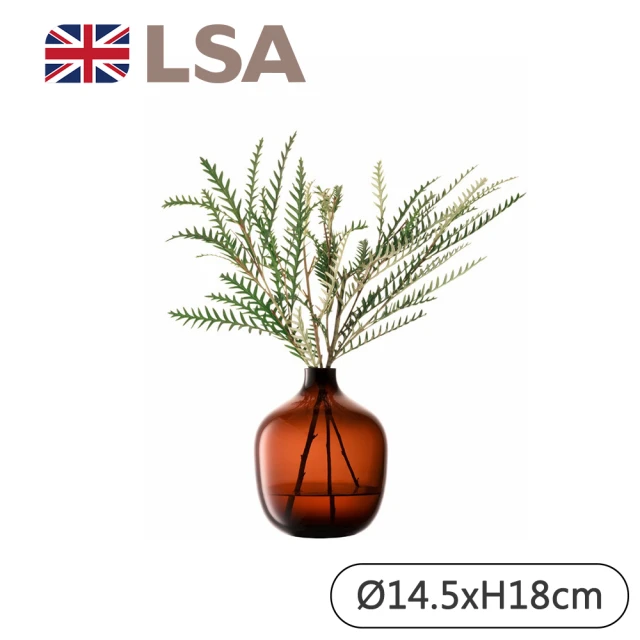 LSA TIER造型花瓶 小-白/附蠟燭(英國手工玻璃家居藝