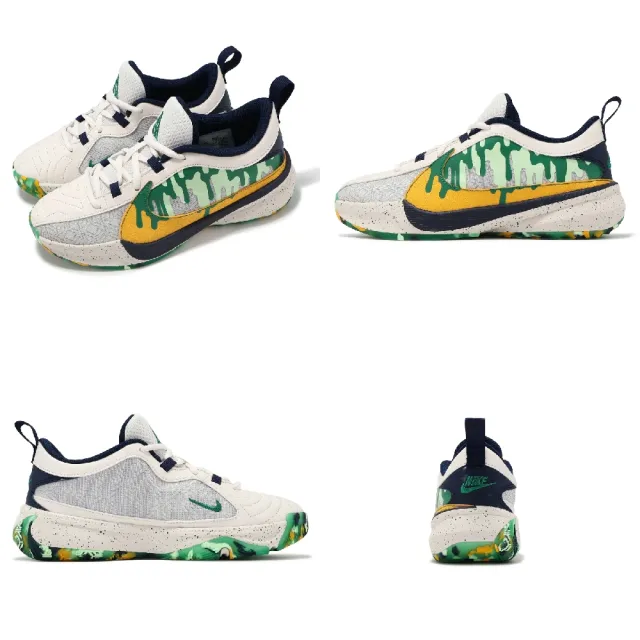 【NIKE 耐吉】籃球鞋 Freak 5 SE GS 大童 女鞋 灰金 Welcome to Camp 字母哥 運動鞋(FN4975-001)