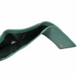 【MIU MIU】簡約金屬LOGO柔軟皮革三折扣式零錢短夾(草綠)