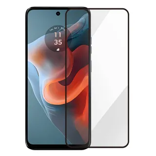 【Metal-Slim】Motorola Moto G34 全膠滿版9H鋼化玻璃貼