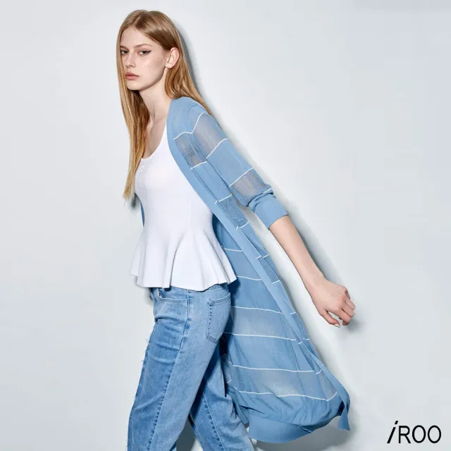 【iROO】長版針織外套