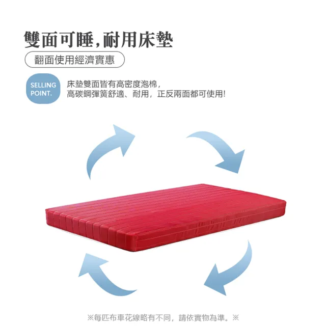 【KIKY】安妮超厚實10CM獨立筒薄床墊-單人3尺(雙層床適用)