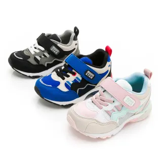 【MOONSTAR 月星】童鞋Hi系列十大機能3E寬楦運動鞋(粉、藍、黑)