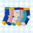 【寶貝家】男女兒童襪 5雙一組(透氣高彈性棉襪 兒童襪子 男童女童四季通穿款排汗吸濕彈力襪子)