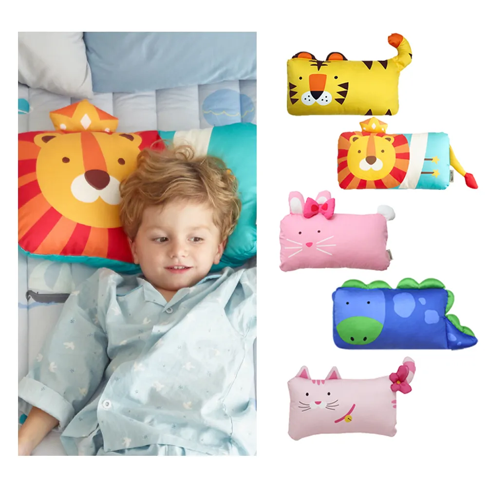 【Milo&Gabby】動物好朋友-超細纖維可水洗防蟎兒童枕頭mini枕心+枕套組(多款可選)
