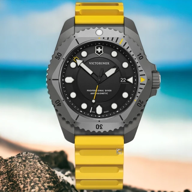 VICTORINOX 瑞士維氏 DIVE PRO 300米潛水錶 男錶 腕錶 手錶 黃色(VISA-241992)