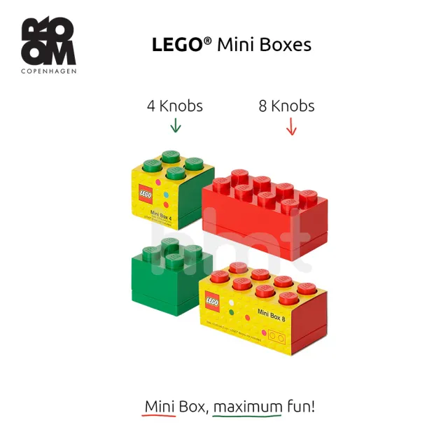 【Room Copenhagen】Room Copenhagen LEGO☆ Storage Brick 4 Mini 樂高桌上小型收納箱(樂高正式授權商品)