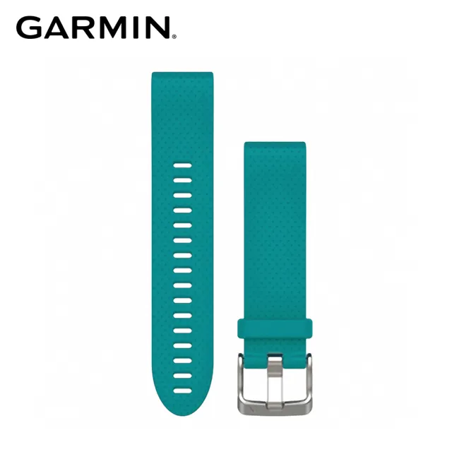 【GARMIN】QUICKFIT 20mm 綠松藍矽膠錶帶