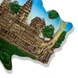 【A-ONE 匯旺】柬埔寨吳哥窟可愛磁鐵+柬埔寨 吳哥窟 文青電繡2件組彩色磁鐵 冰箱磁鐵(C86+309)