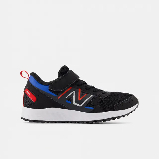 【NEW BALANCE】NB 運動鞋 中童 大童 童鞋 緩震 魔鬼氈 黑紅 YU650BR1-W楦