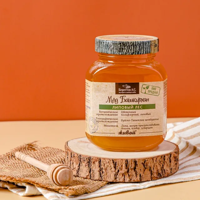 【Berestoff 貝爾】俄羅斯原裝進口 天然能量椴樹生蜂蜜 500g共1罐(60%天然椴樹蜜、40%天然百花蜜)