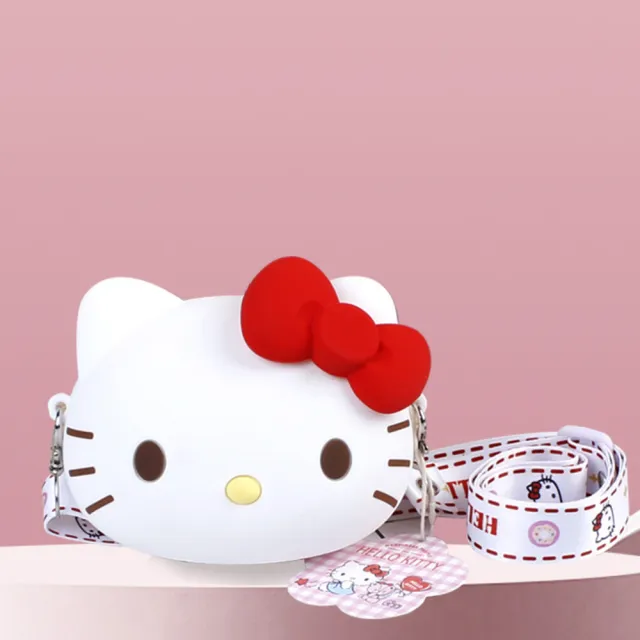 【SANRIO 三麗鷗】官方授權卡通矽膠零錢包 迷你斜挎包 Hello Kitty凱蒂貓小包(三麗鷗零錢包 美樂蒂 酷洛米)