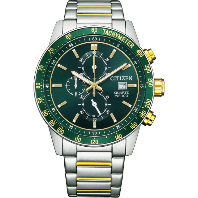 【CITIZEN 星辰】限量賽車三眼計時手錶-44mm 520禮物 送禮 男錶(AN3689-55X)