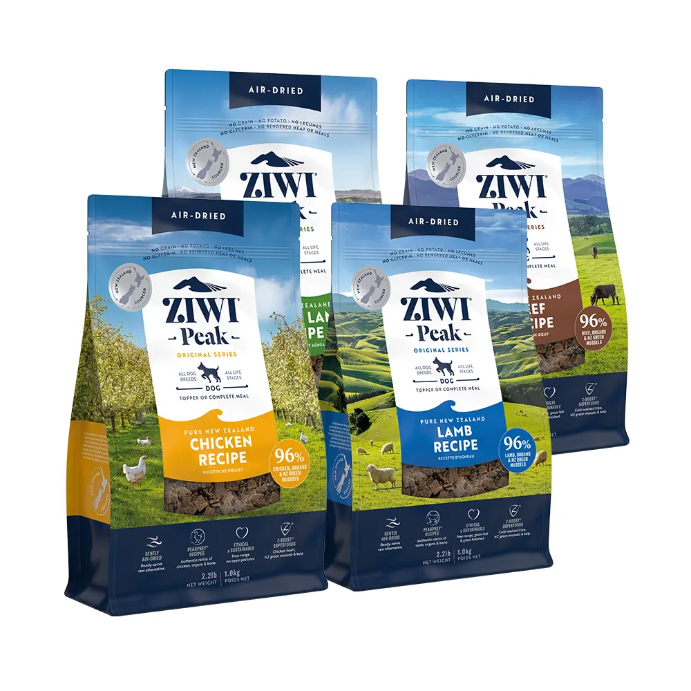 【ZIWI巔峰】鮮肉狗糧-1kg 任選(寵物食品/狗飼料/犬糧/全齡犬/生食/肉片)