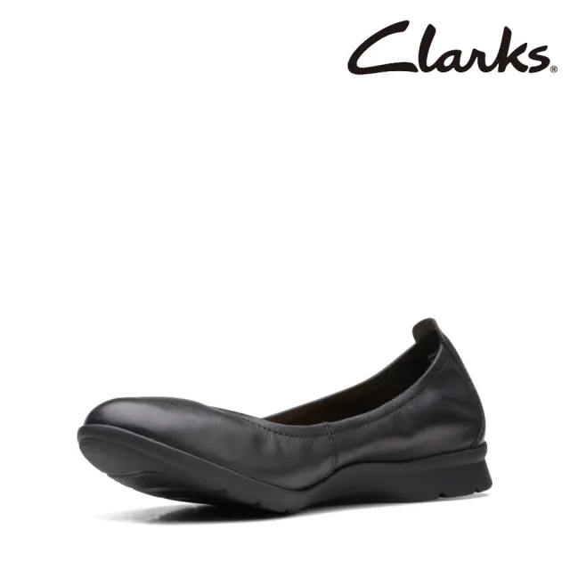 【Clarks】女鞋Jenette Ease抓皺鞋口易彎折設計平底鞋(CLF69484C)