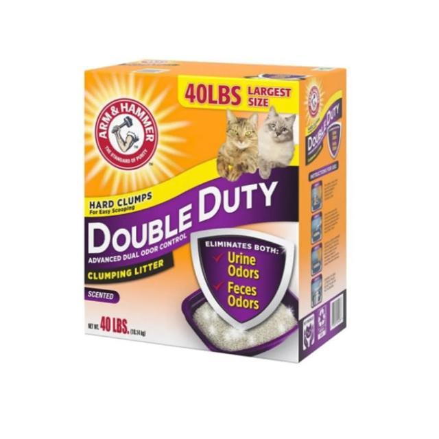 【ARM&HAMMER 鐵鎚】雙效加強除臭貓砂40LB*1入(貓砂、礦砂)