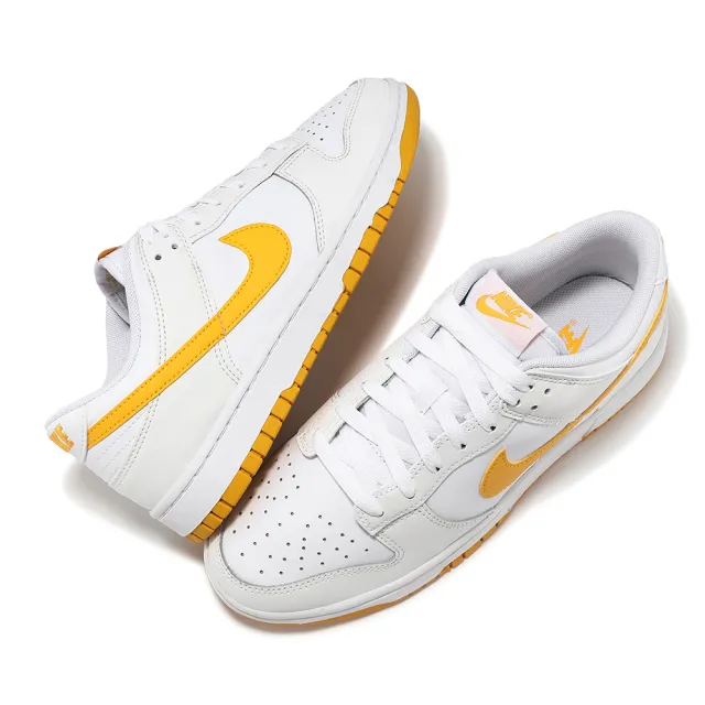 【NIKE 耐吉】休閒鞋 Dunk Low Retro 男鞋 女鞋 白 柳丁黃 低筒(DV0831-110)