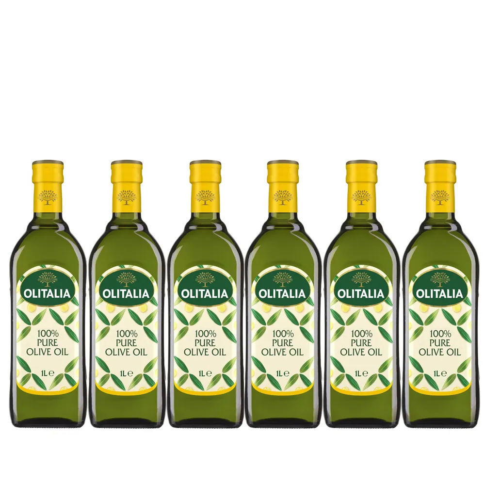 【Olitalia 奧利塔】純橄欖油1000mlx6瓶(禮盒組)-週期購