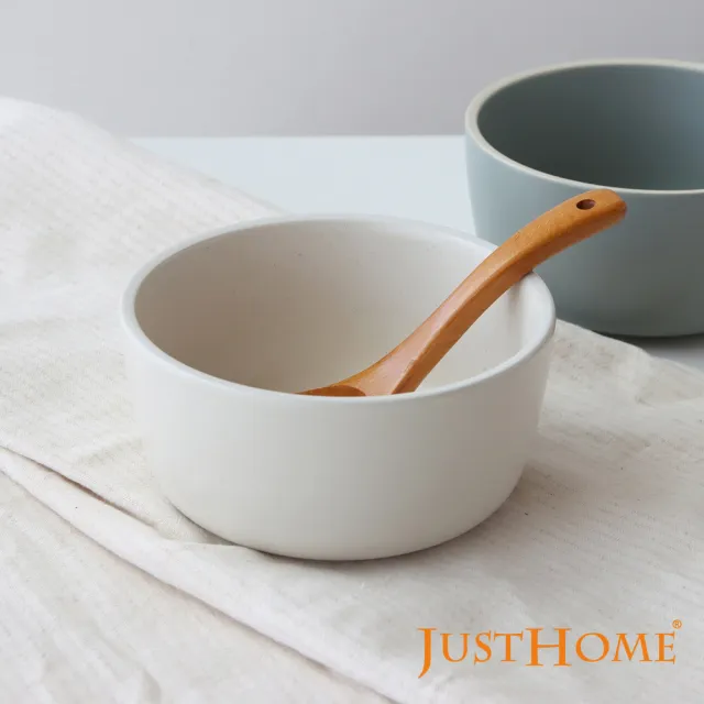 【Just Home】霧感系陶瓷6.5吋湯碗 象牙白(湯碗 沙拉碗 燕麥碗 麵碗)