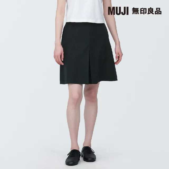 【MUJI 無印良品】女再生聚酯纖維打褶寬版短褲(共3色)