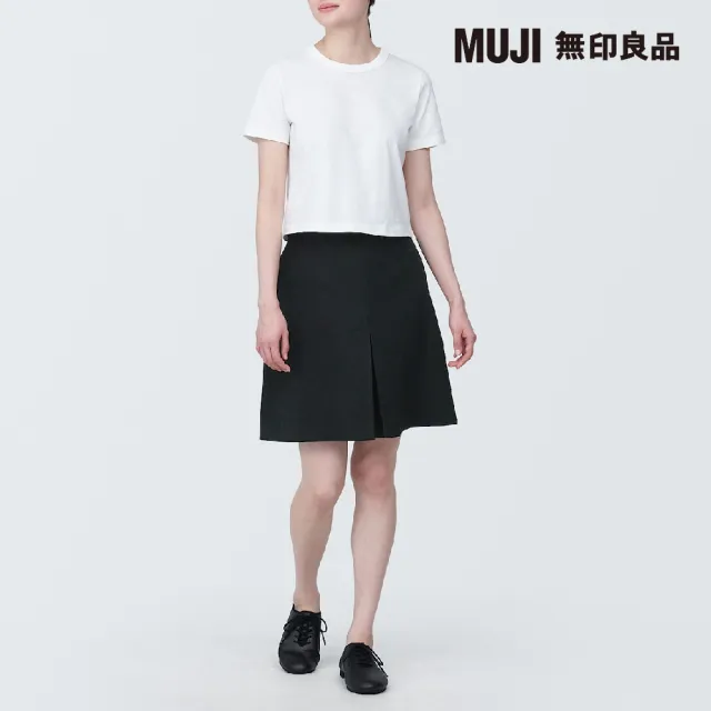 【MUJI 無印良品】女再生聚酯纖維打褶寬版短褲(共3色)