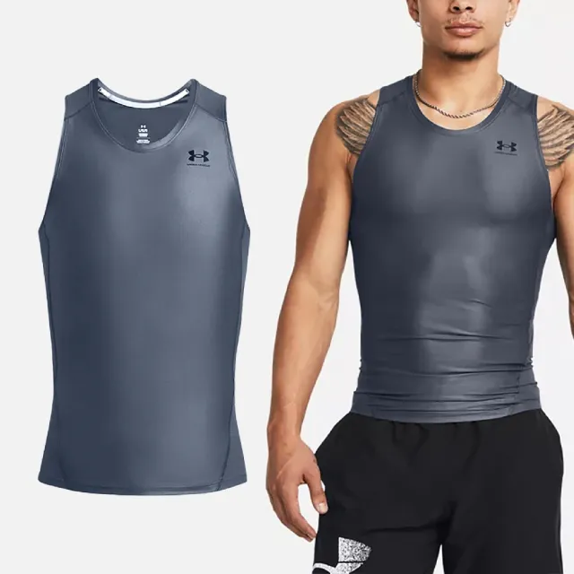 【UNDER ARMOUR】背心 HG Iso-Chill Tank Top 男款 灰 黑 吸汗 快乾 運動 籃球 UA(1365225025)