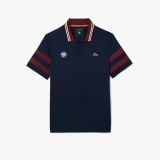 【LACOSTE】男裝-丹尼爾梅德韋傑夫運動網球短袖Polo衫(海軍藍)