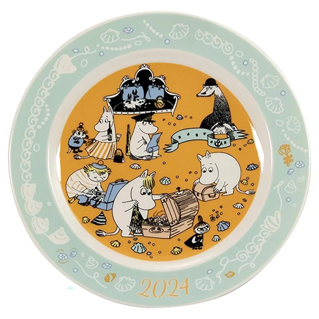 yamaka Moomin 嚕嚕米 2024年紀念款 陶瓷餐盤 20cm 尋找寶物(餐具雜貨)