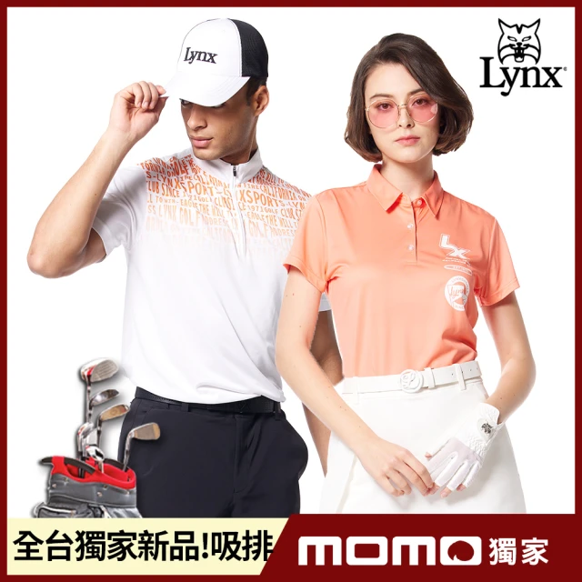 【Lynx Golf】獨家新品！網路訂製男女抗UV吸濕速乾高爾夫衫/短袖POLO衫(山貓多款任選/母親節禮物)