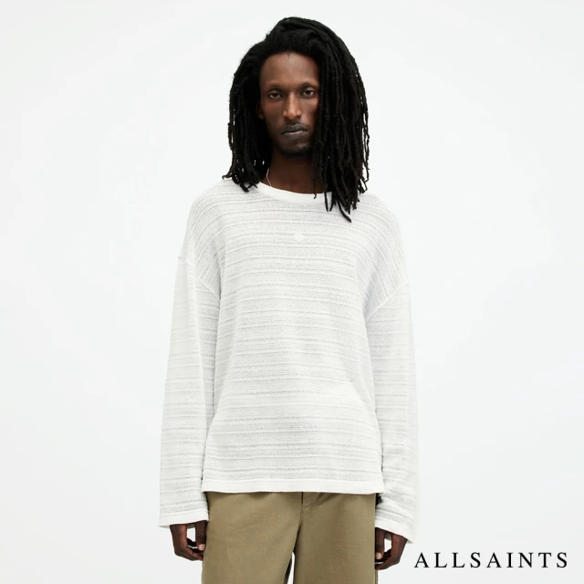 ALLSAINTS DRAX 純棉縫線紋理長袖T恤 MD521Z(常規版型)