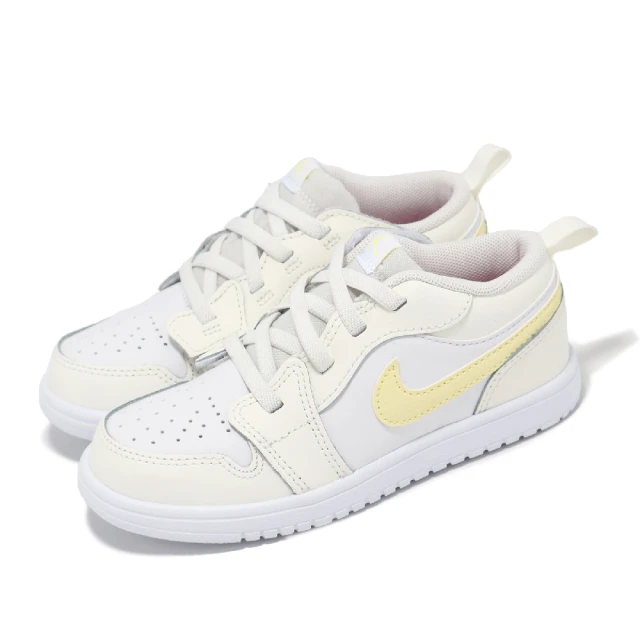 NIKE 耐吉NIKE 耐吉 休閒鞋 Jordan 1 Low ALT TD 小童 白 黃 小朋友 魔鬼氈 緩衝 AJ1(FN7398-181)