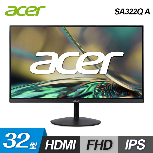 ACER 宏碁Acer 宏碁 SA322Q A 32型 IPS 無邊框美型螢幕