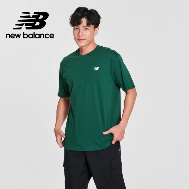 NEW BALANCE NB 圓領短袖上衣_男性_墨綠色_MT41509NWG(美版 版型偏大)