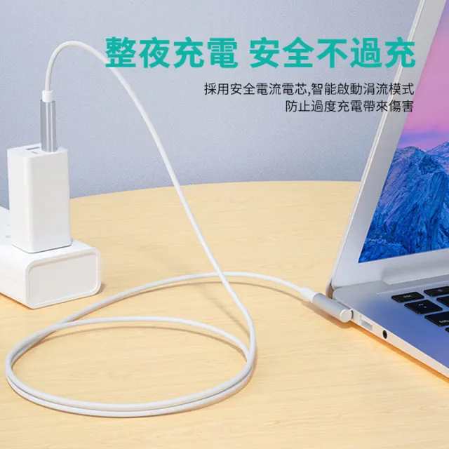 【哥特斯】MacBook磁吸充電線 Type-C轉Magsafe2 PD快充線 2M(蘋果筆電)