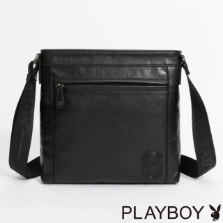【PLAYBOY】下沉式斜背包 Vortex系列(黑色)