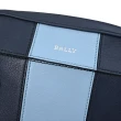 【BALLY】HAL 經典燙印LOGO雙色條紋小牛皮三用腰包斜背包(午夜藍)