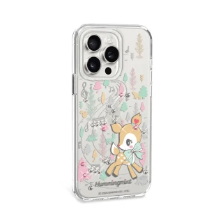 【apbs】三麗鷗 iPhone 15 14 13 12系列 輕薄軍規防摔水晶彩鑽手機殼(音符哈妮鹿)