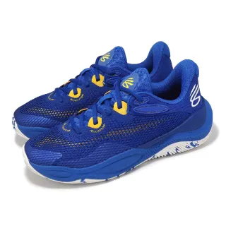 【UNDER ARMOUR】籃球鞋 Curry Splash 24 AP 男鞋 藍 黃 緩衝 支撐 咖哩 運動鞋 UA(3027262400)