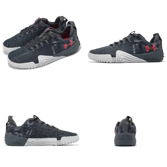 【UNDER ARMOUR】訓練鞋 W TriBase Reign 6 Q1 女鞋 灰 紅 緩衝 支撐 運動鞋 UA(3027353100)