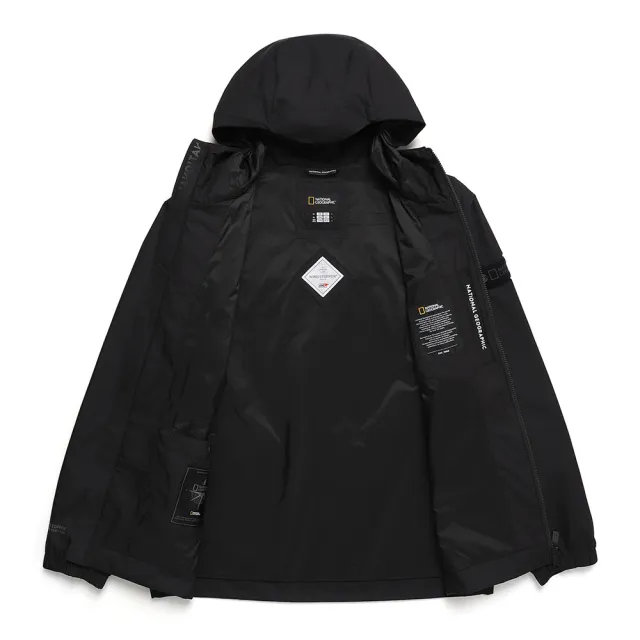 【國家地理服飾官方旗艦】男女同款URBAN CITY WINDSTOPPER BY GORE-TEX LAB 防風外套-炭黑色