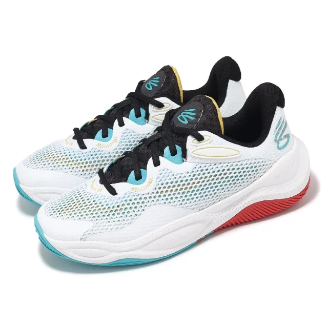 【UNDER ARMOUR】籃球鞋 Curry Splash 24 AP 男鞋 白 藍綠 支撐 緩衝 咖哩 運動鞋 UA(3027262100)