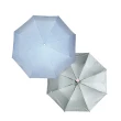 【SANRIO 三麗鷗】23吋大耳狗自動銀膠折傘-蝴蝶結-藍(UV晴雨傘)