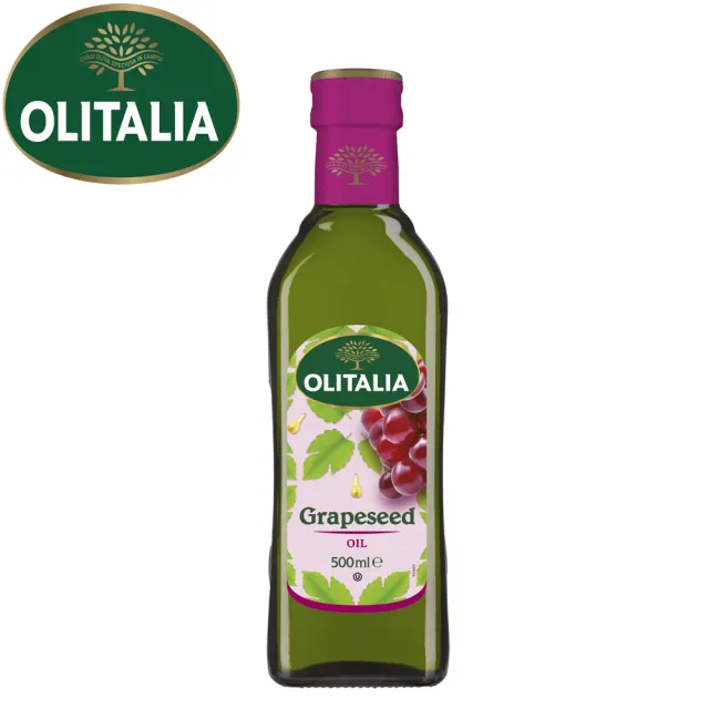 【Olitalia 奧利塔】葡萄籽油禮盒組(500mlx2瓶)