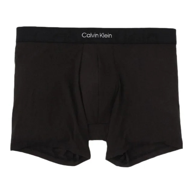 【Calvin Klein 凱文克萊】CK Boxer Brief 男士 吸汗透氣 長版四角內褲 黑色(舒適 透氣)