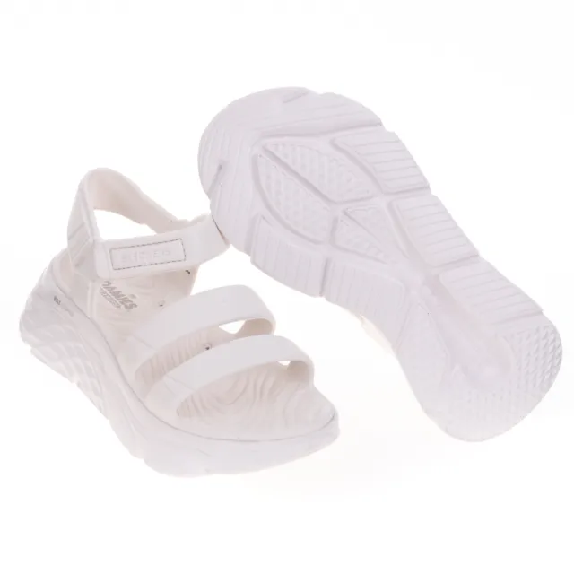 【SKECHERS】女鞋 健走系列涼拖鞋 MAX CUSHIONING FOAMIES(111126WHT)