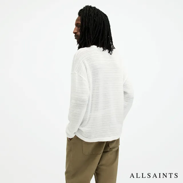 【ALLSAINTS】DRAX 純棉縫線紋理長袖T恤 MD521Z(常規版型)