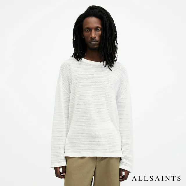 【ALLSAINTS】DRAX 純棉縫線紋理長袖T恤 MD521Z(常規版型)